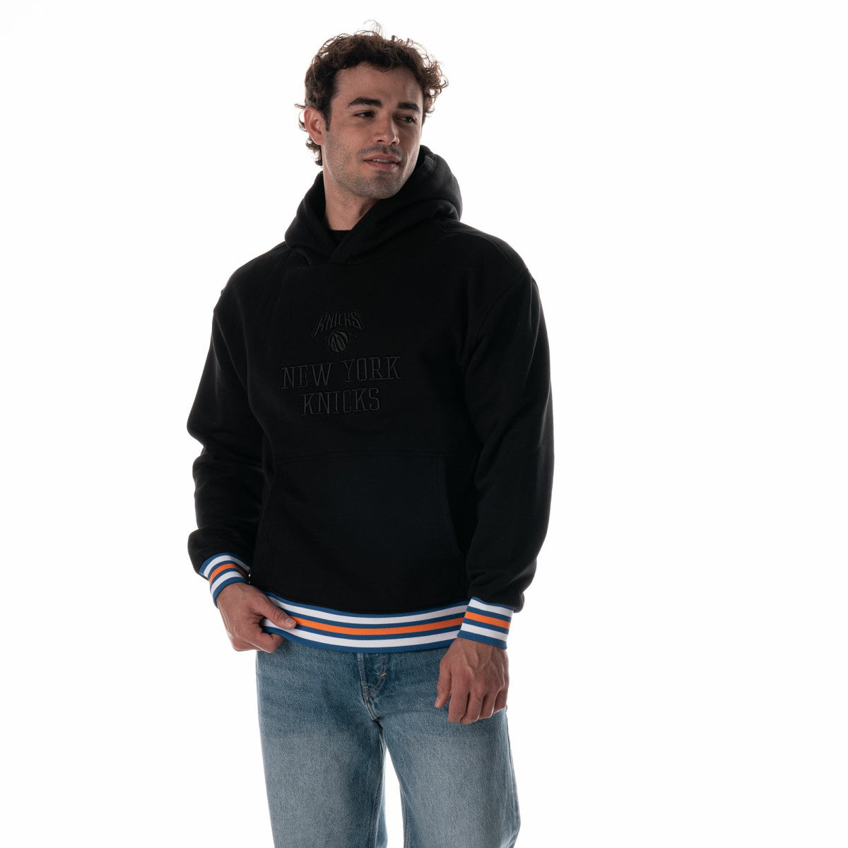 NBA New York Knicks The Wild Collective Unisex Custom Rib Tonal Premium Hoodie