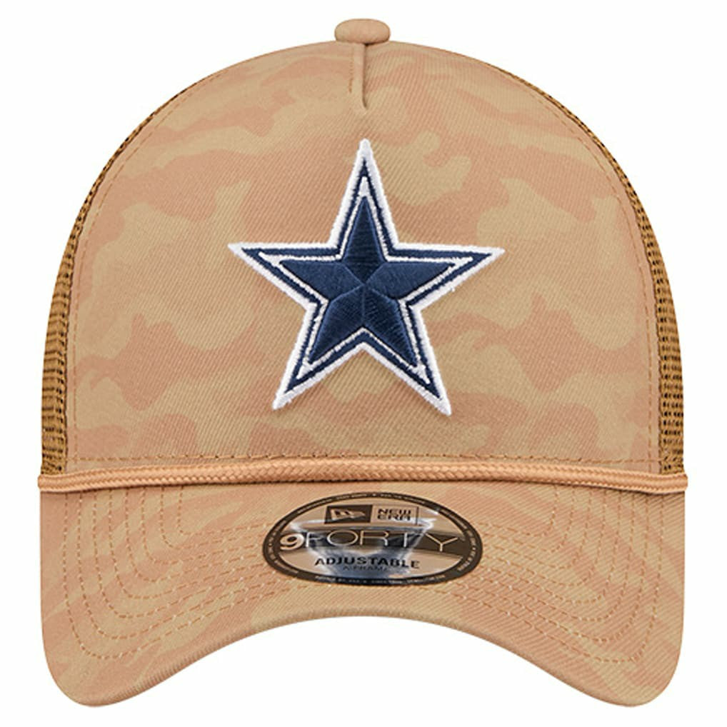 Wheat Camo 9FORTY Trucker Adjustable Hat - Dallas Cowboys