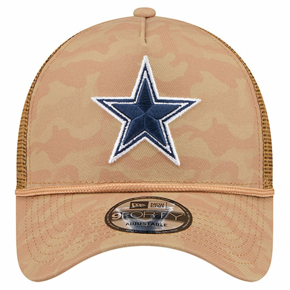 Wheat Camo 9FORTY Trucker Adjustable Hat - Dallas Cowboys