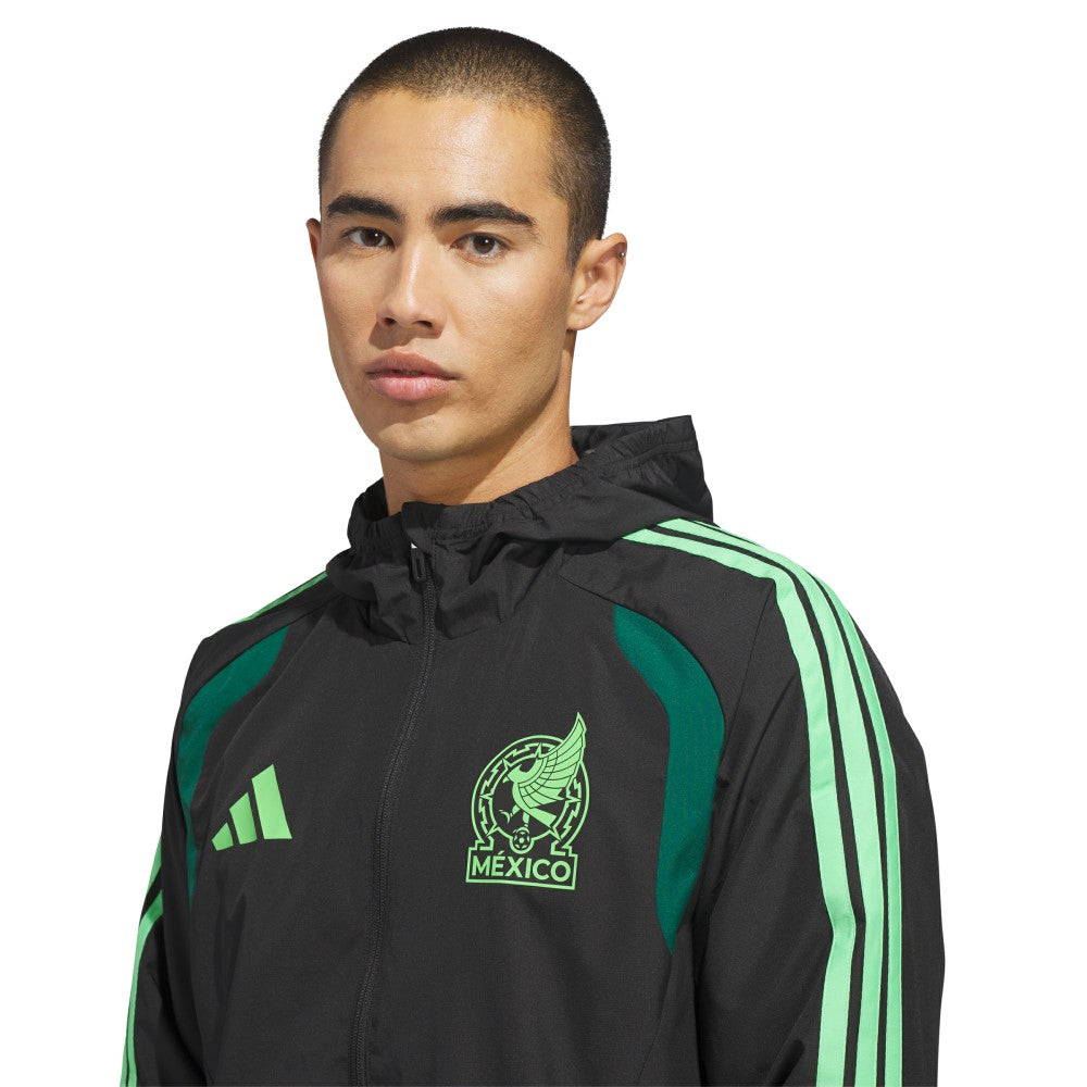 Mexico National Team FIFA x World Cup 2026 Tiro All Weather Full-Zip Jacket - Adidas Black