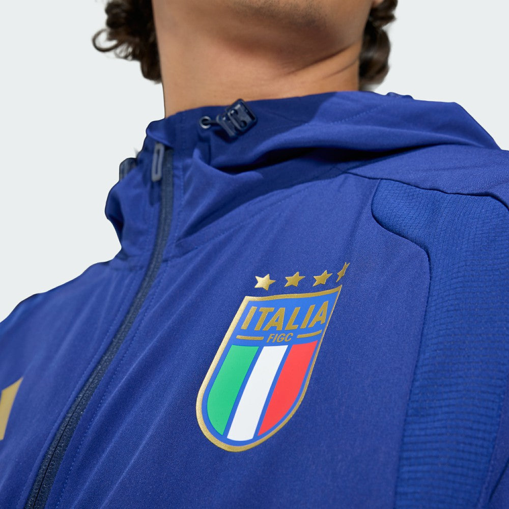Italy National Team FIFA x World Cup 2026 Full-Zip Travel Windbreaker Jacket - Adidas Blue