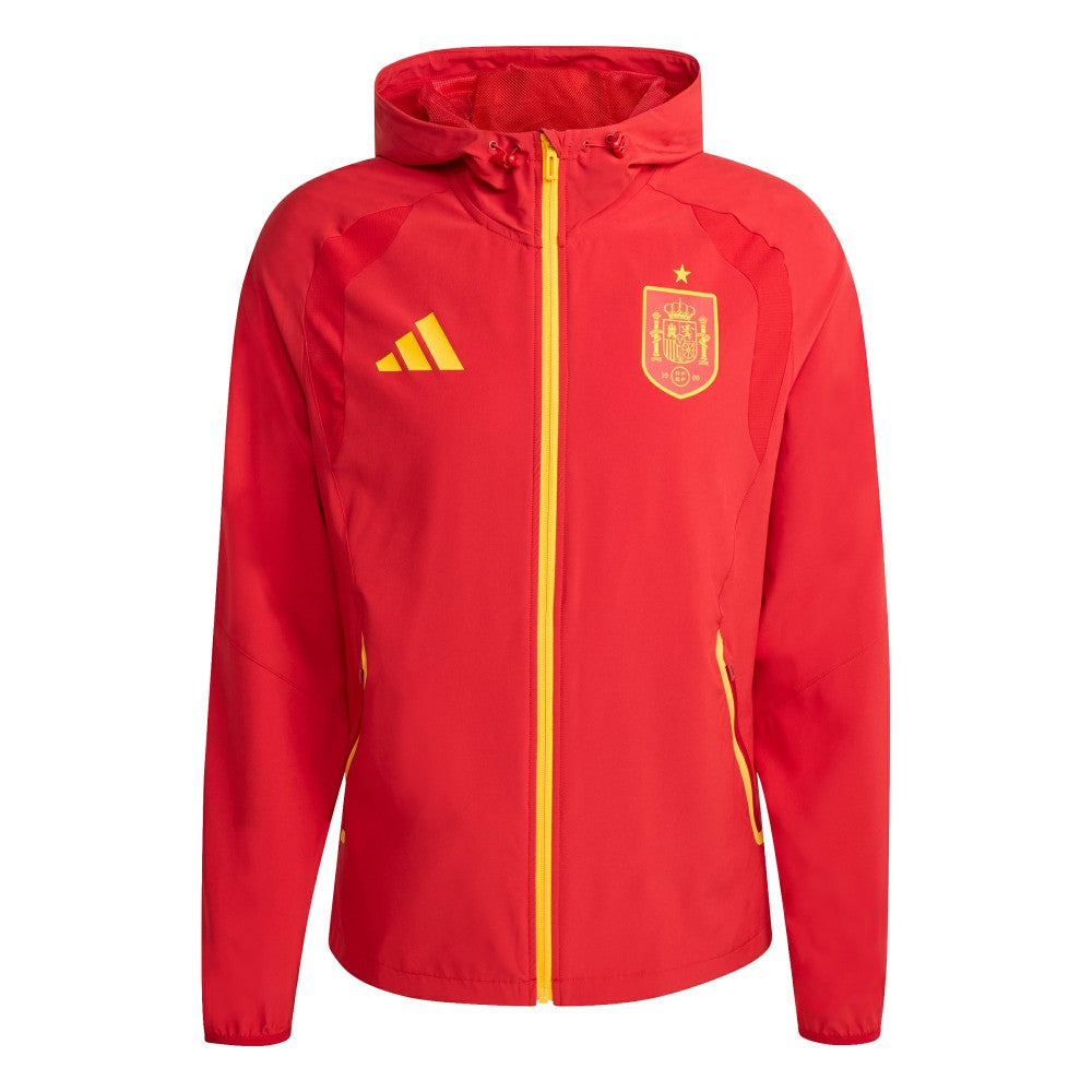 Spain National Team FIFA x World Cup 2026 Full-Zip Travel Windbreaker Jacket - Adidas Red
