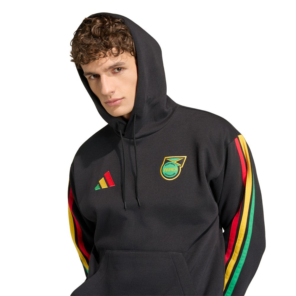 Jamaica National Team Alphaskin Fleece Hoodie - Adidas Black