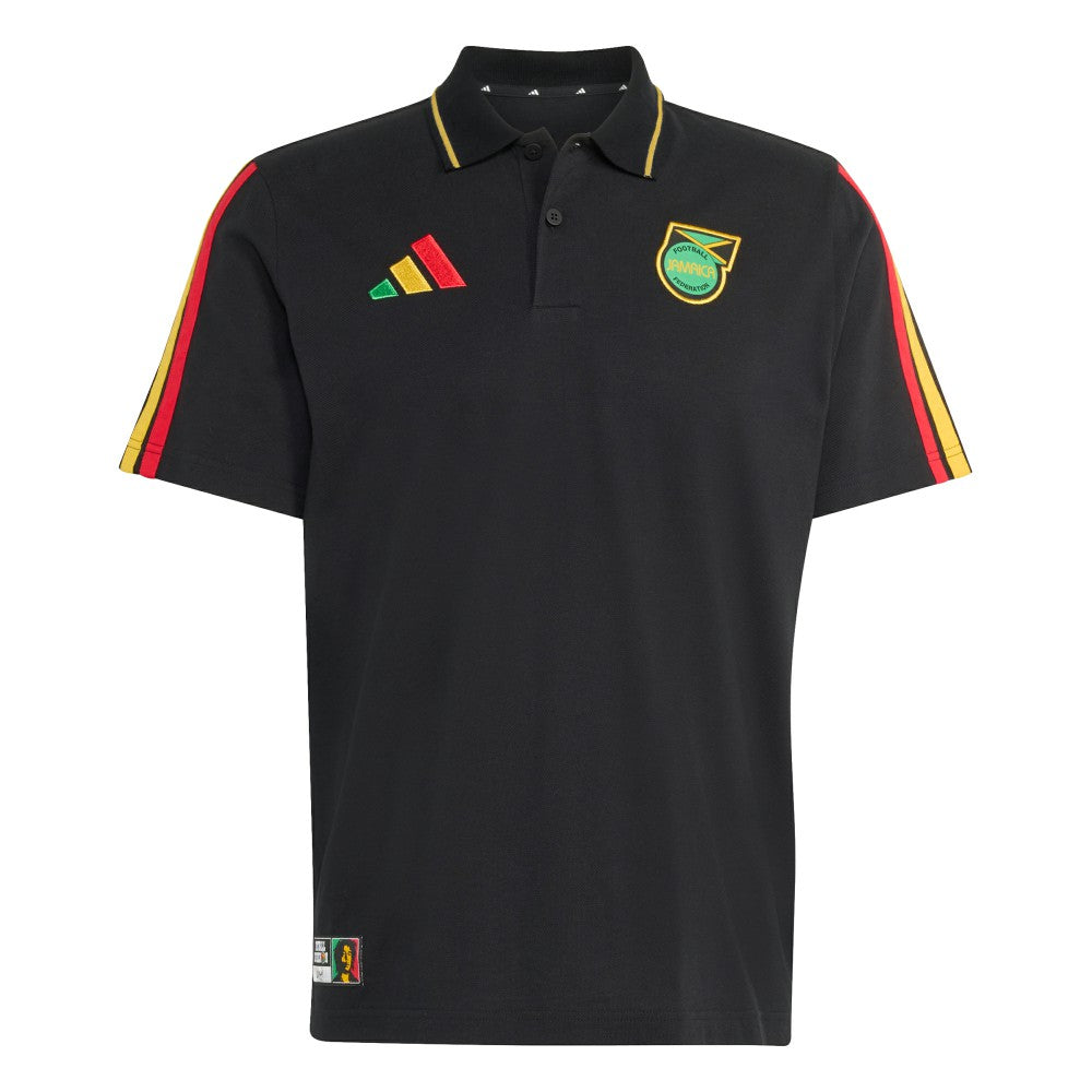 Jamaica National Team Alphaskin Polo - Adidas Black