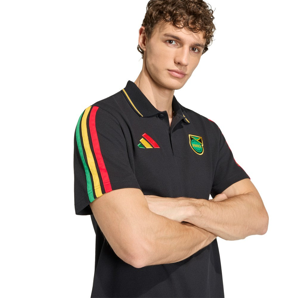 Jamaica National Team Alphaskin Polo - Adidas Black