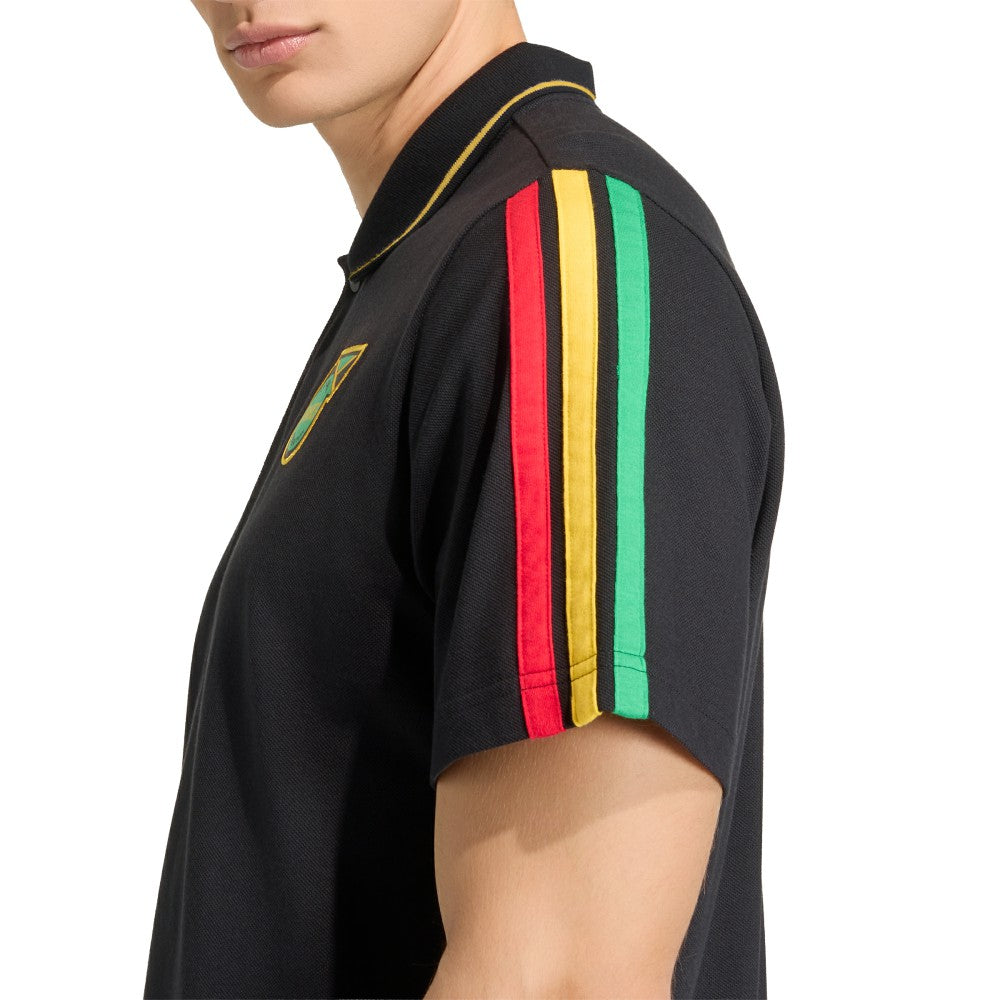 Jamaica National Team Alphaskin Polo - Adidas Black