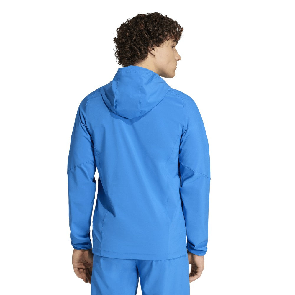 Colombia National Team FIFA x World Cup 2026 Tiro Travel Raglan Full-Zip Windbreaker Hoodie - Adidas Blue
