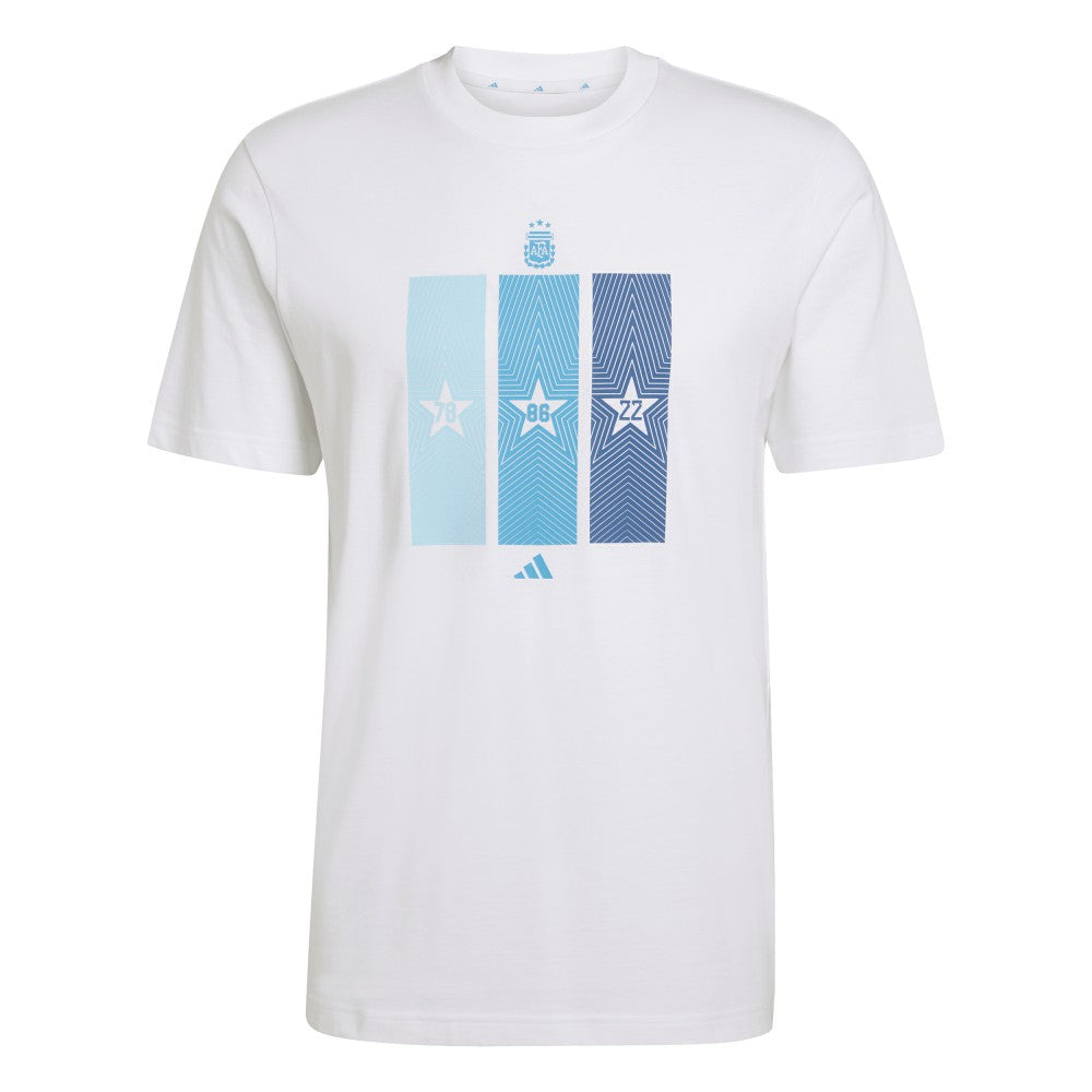Argentina National Team FIFA x World Cup 2022 Winners Home T-Shirt - Adidas White