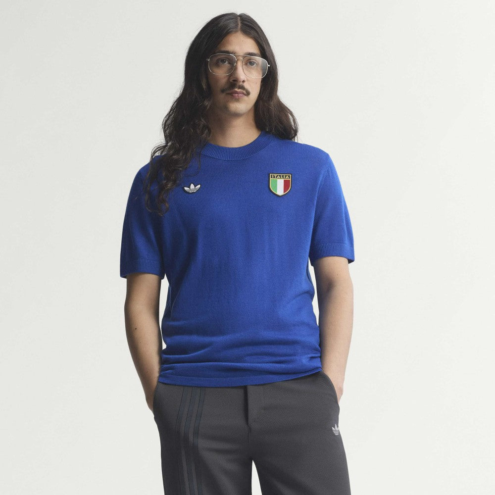 Italy National Team 1970s Fashion Jersey - Adidas Blue