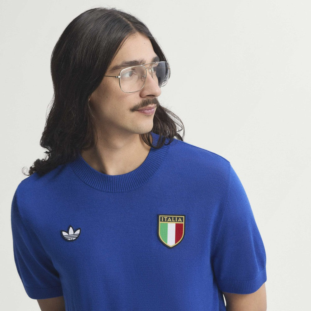 Italy National Team 1970s Fashion Jersey - Adidas Blue