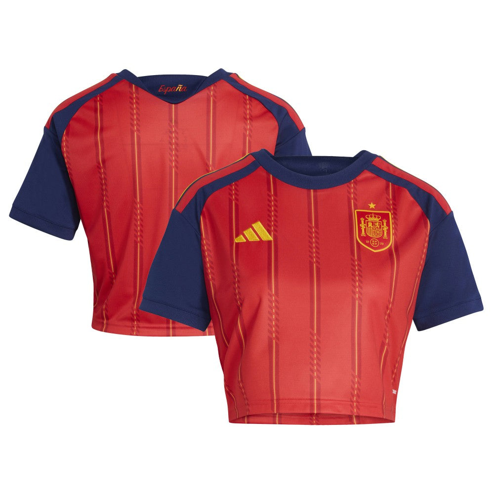 Spain National Team Women's FIFA x World Cup 2026 Home Cropped Replica Jersey - Adidas Red