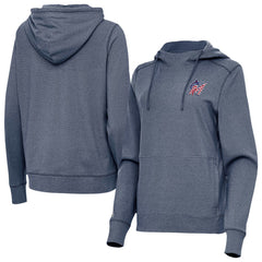 MLB Miami Marlins Antigua Women's Justice Stars and Stripes Team Logo Pullover Hoodie