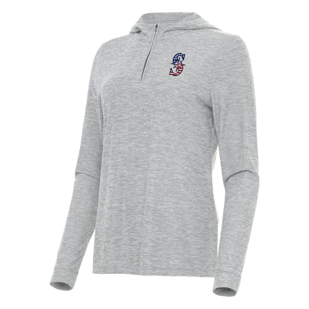 MLB Seattle Mariners Antigua Women's Daybreak Quarter-Zip Hoodie