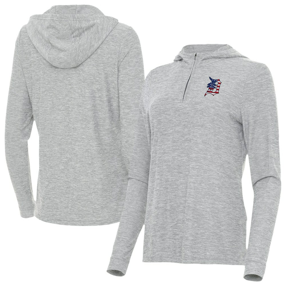 MLB Detroit Tigers Antigua Women's Daybreak Quarter-Zip Hoodie