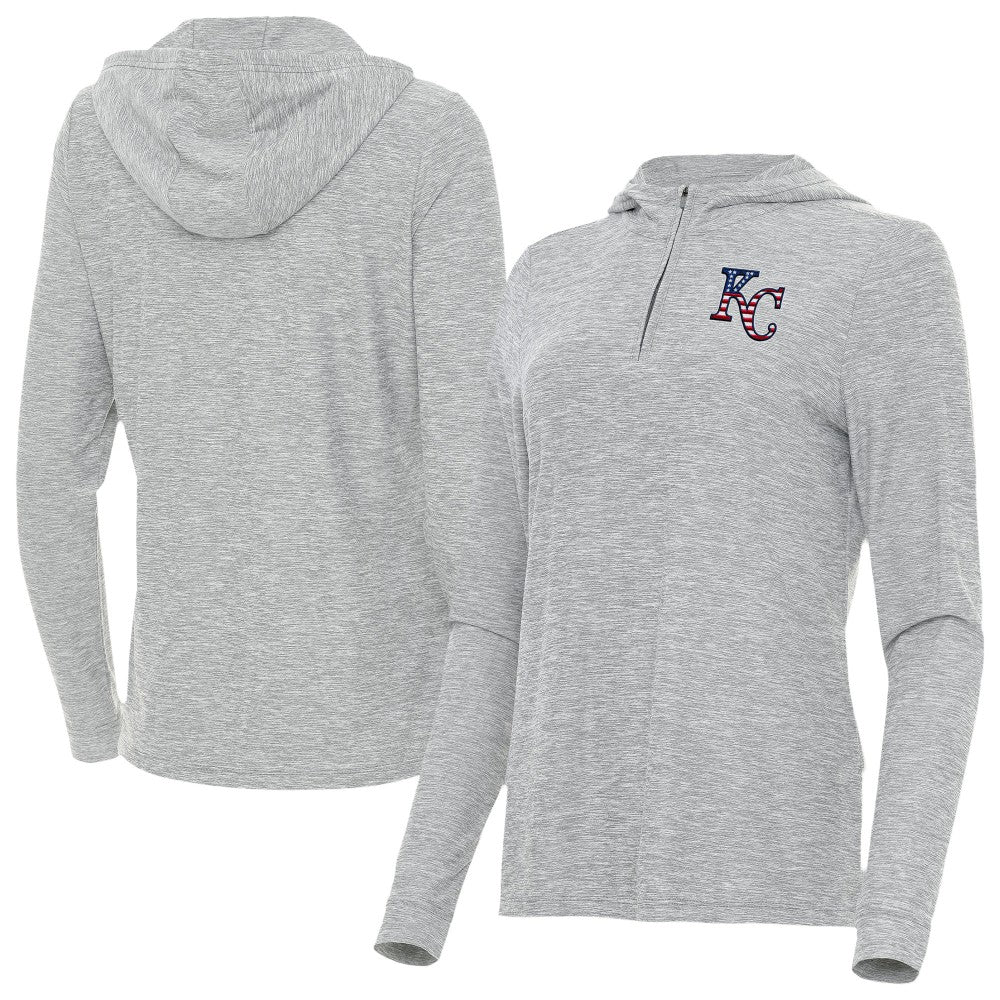 MLB Kansas City Royals Antigua Women's Daybreak Quarter-Zip Hoodie