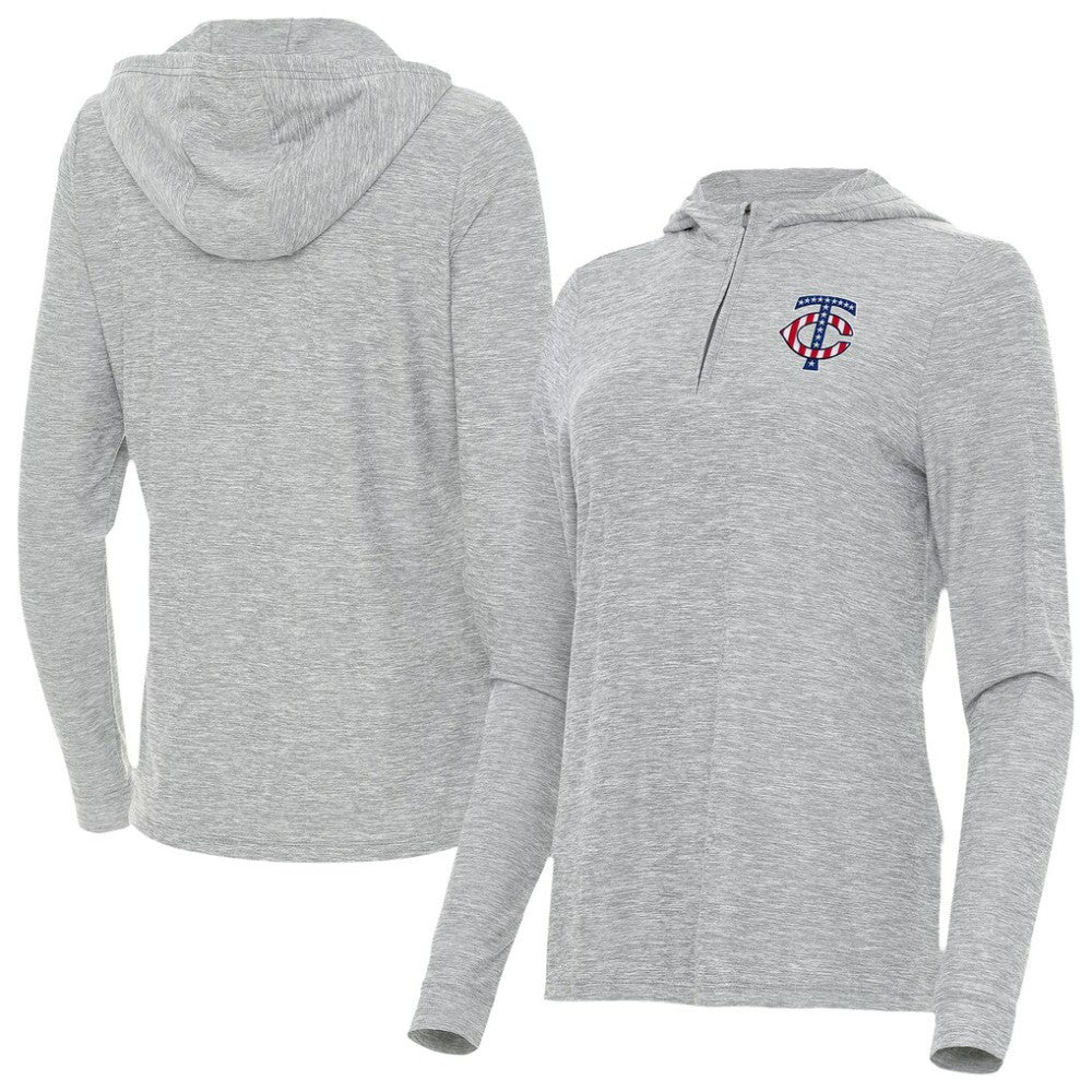 MLB Minnesota Twins Antigua Women's Daybreak Quarter-Zip Hoodie
