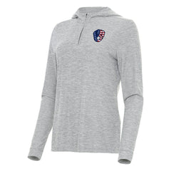 MLB Milwaukee Brewers Antigua Women's Daybreak Quarter-Zip Hoodie