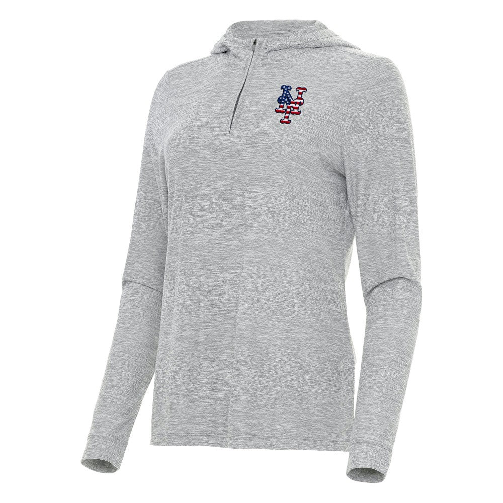 MLB New York Mets Antigua Women's Daybreak Quarter-Zip Hoodie