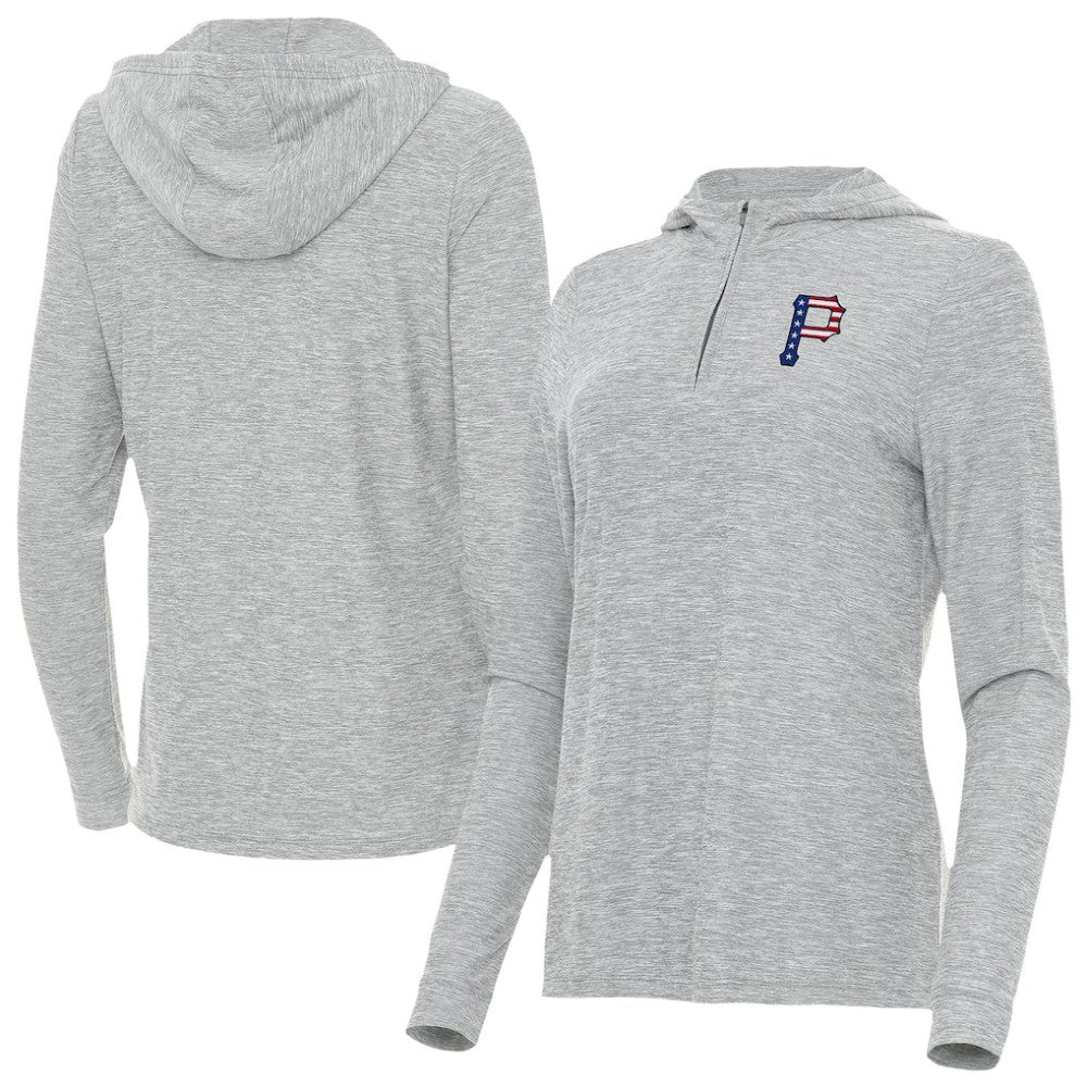 MLB Pittsburgh Pirates Antigua Women's Daybreak Quarter-Zip Hoodie