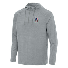 MLB Detroit Tigers Antigua Spikes Stars and Stripes Team Logo Quarter-Zip Pullover Hoodie