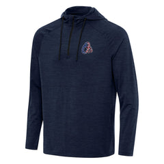 MLB Baltimore Orioles Antigua Spikes Stars and Stripes Team Logo Quarter-Zip Pullover Hoodie