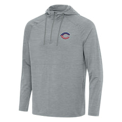 MLB Cincinnati Reds Antigua Spikes Stars and Stripes Team Logo Quarter-Zip Pullover Hoodie