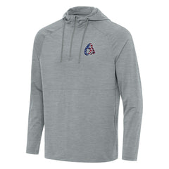 MLB Baltimore Orioles Antigua Spikes Stars and Stripes Team Logo Quarter-Zip Pullover Hoodie
