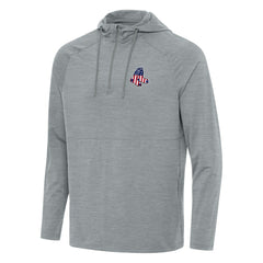MLB Boston Red Sox Antigua Spikes Stars and Stripes Team Logo Quarter-Zip Pullover Hoodie
