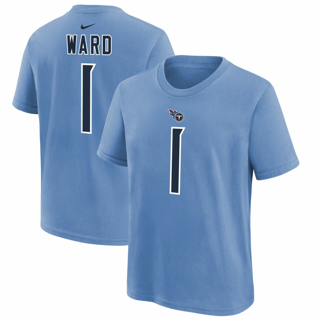 Cam Ward  Youth 2025 NFL Draft First Round Pick Name & Number T-Shirt - Tennessee Titans