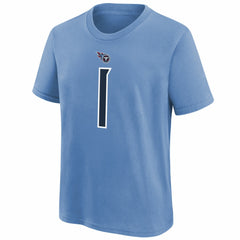 Cam Ward  Youth 2025 NFL Draft First Round Pick Name & Number T-Shirt - Tennessee Titans