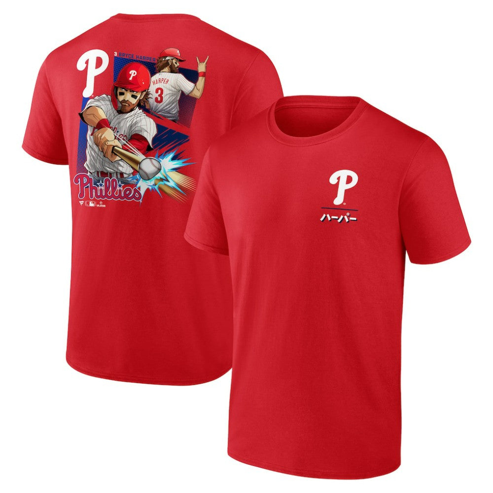 MLB Bryce Harper Philadelphia Phillies Anime Player T-Shirt