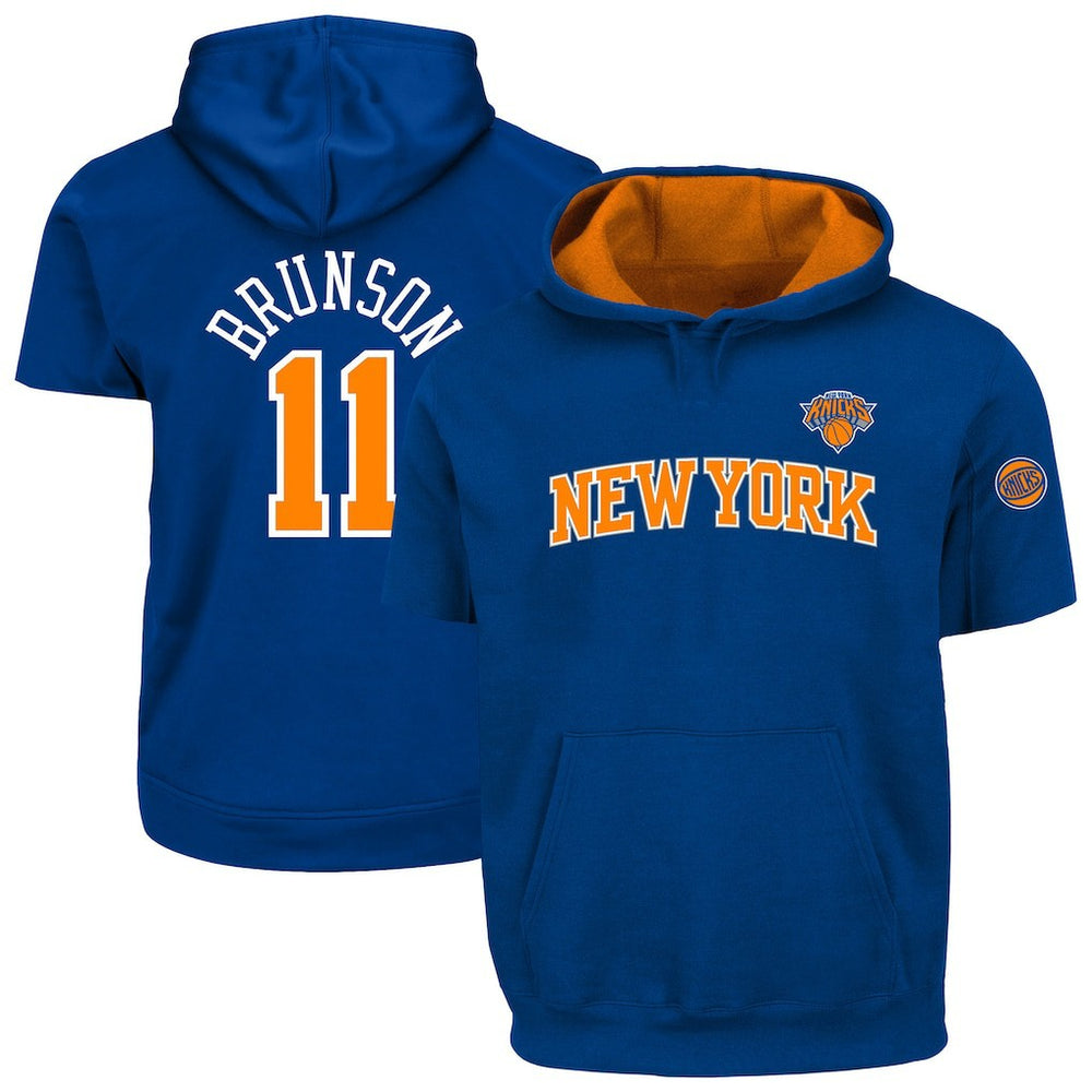NBA Jalen Brunson New York Knicks Big & Tall Short Sleeve Hoodie