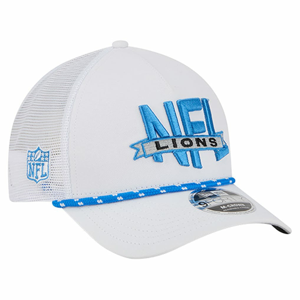 NFL 9FORTY A-Frame M-Crown Adjustable Trucker Hat - Detroit Lions
