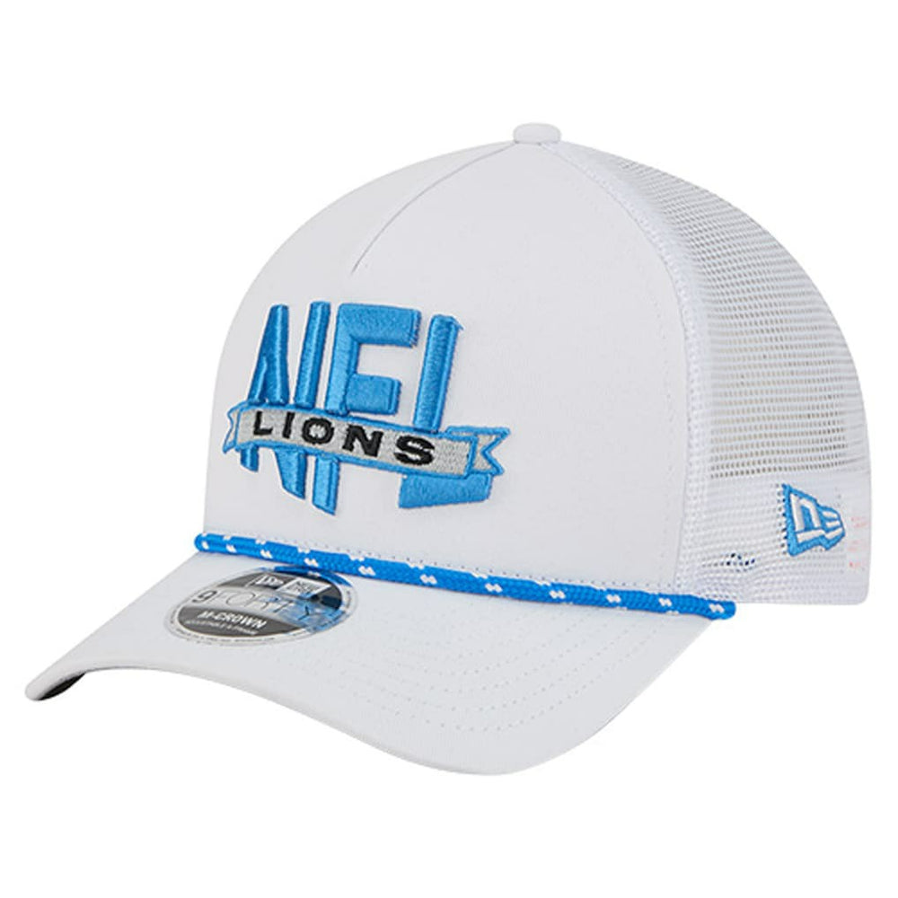 NFL 9FORTY A-Frame M-Crown Adjustable Trucker Hat - Detroit Lions