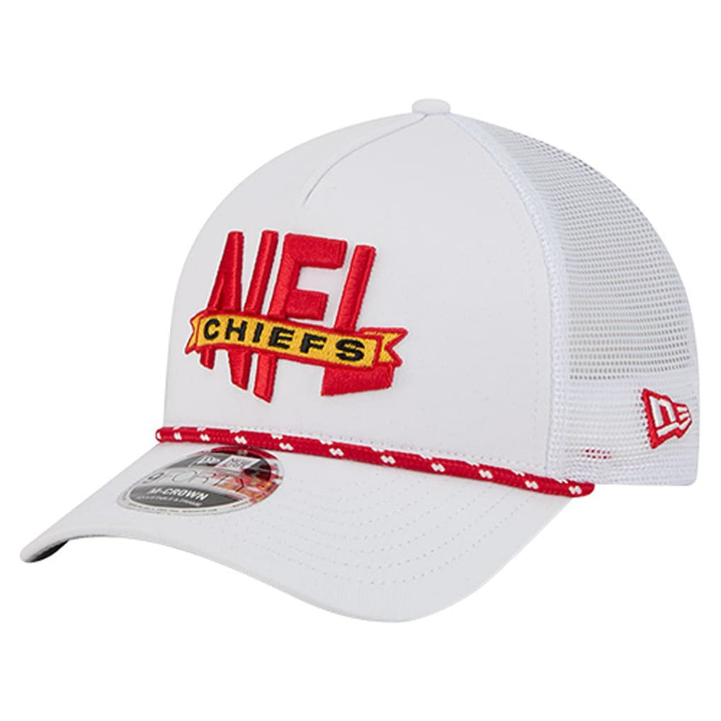 NFL 9FORTY A-Frame M-Crown Adjustable Trucker Hat - Kansas City Chiefs
