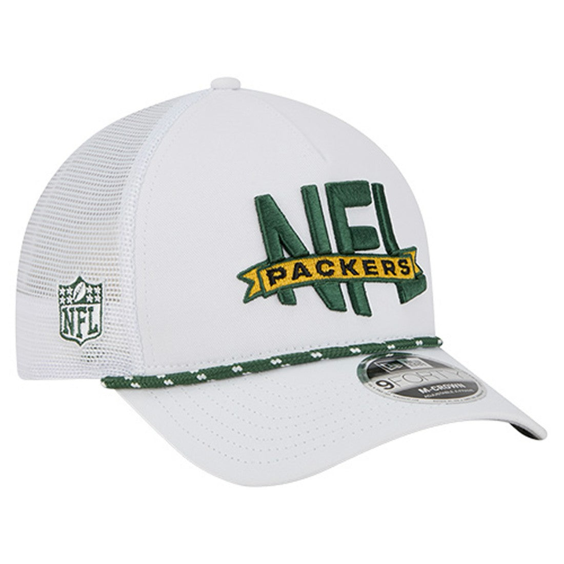 NFL 9FORTY A-Frame M-Crown Adjustable Trucker Hat - Green Bay Packers