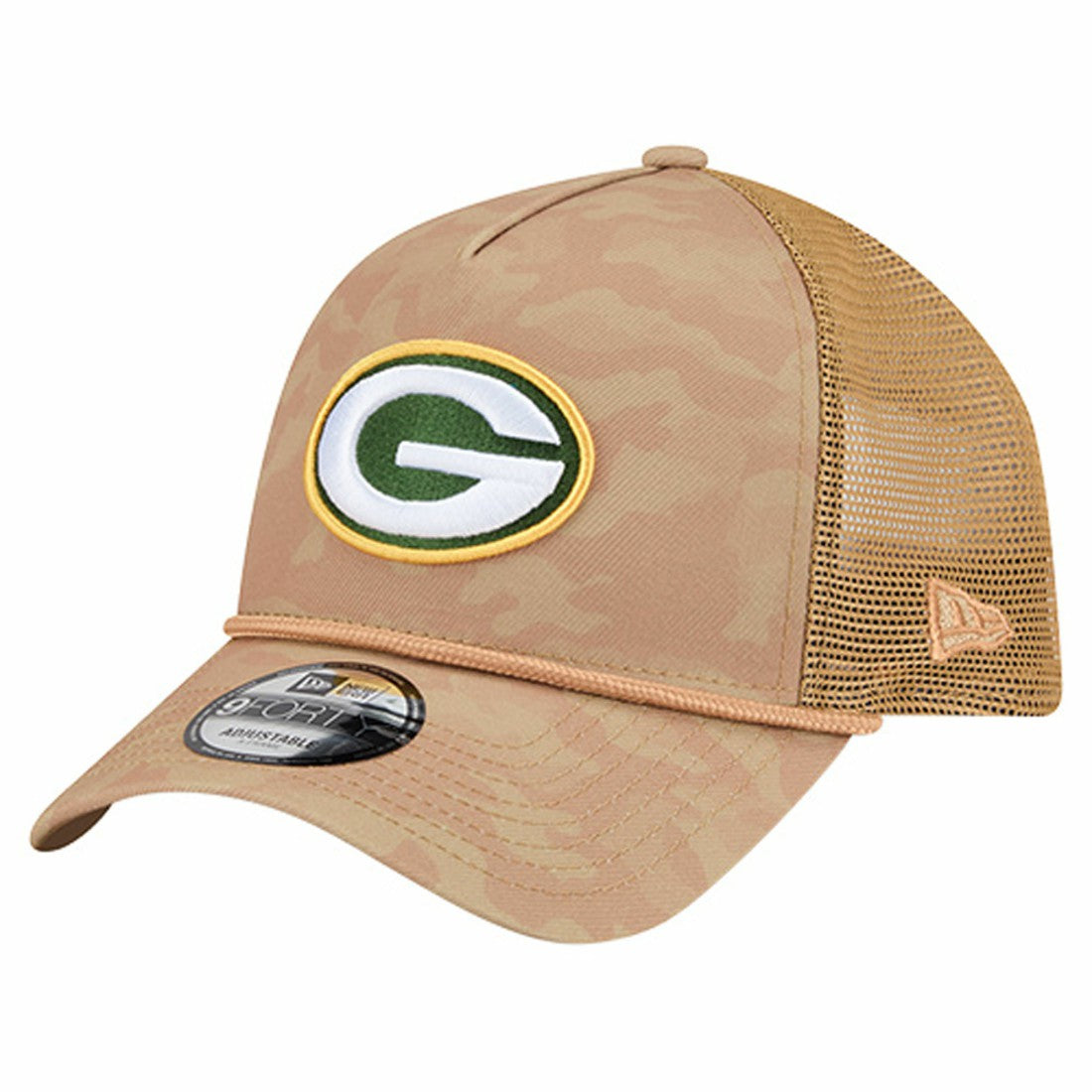 Wheat Camo 9FORTY Adjustable Hat - Green Bay Packers