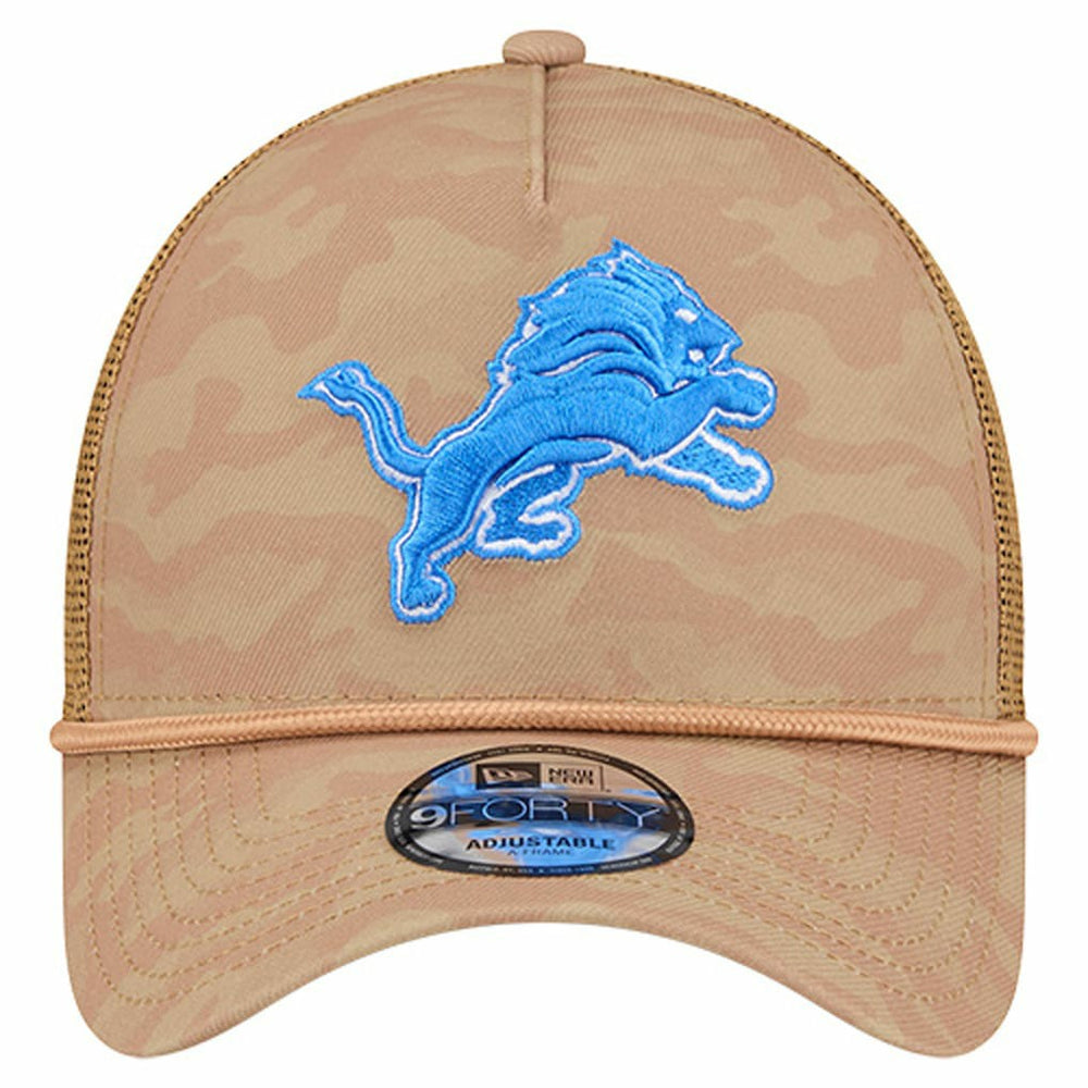 Wheat Camo 9FORTY Adjustable Hat - Detroit Lions