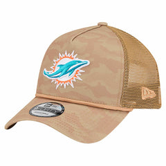 Wheat Camo 9FORTY Adjustable Hat - Miami Dolphins