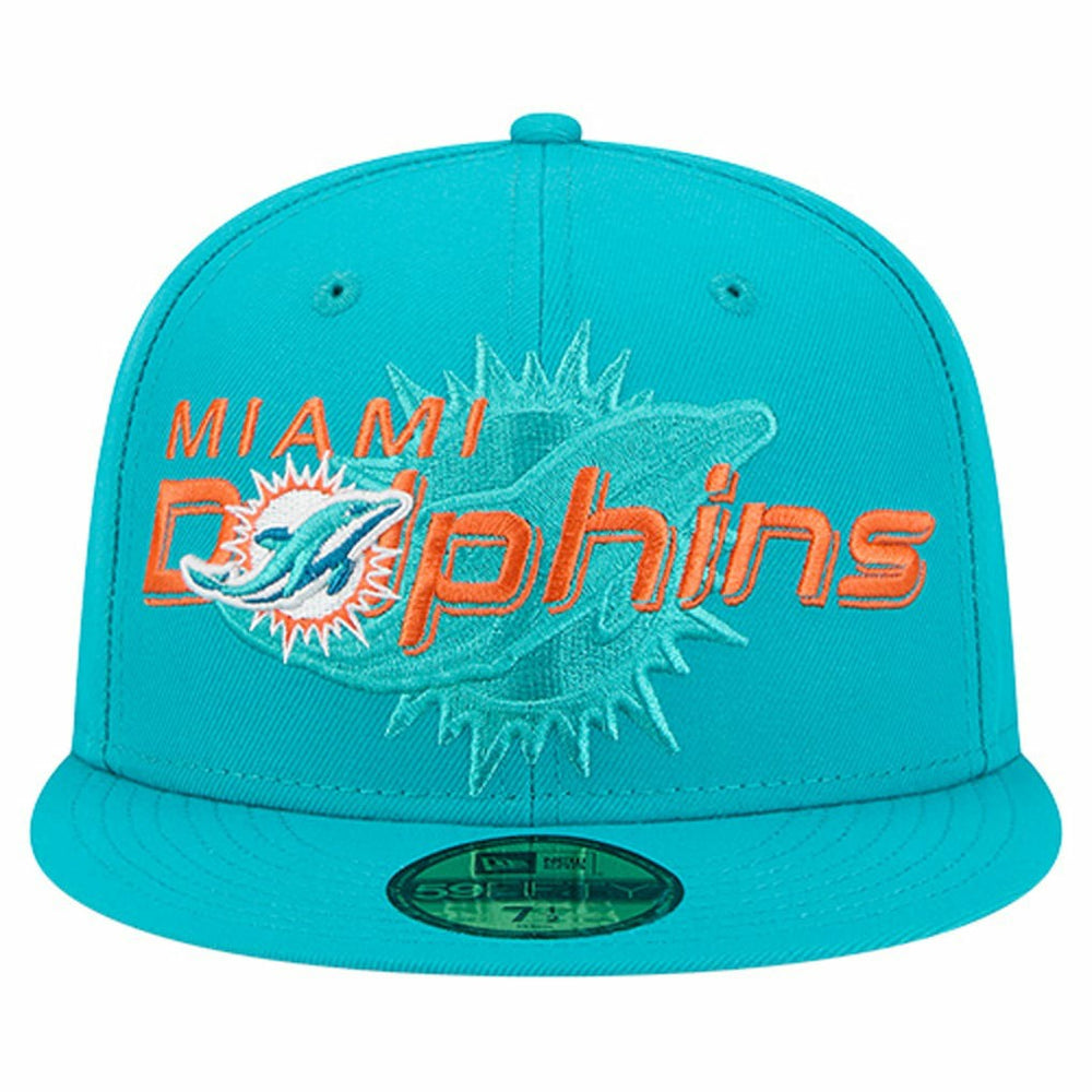 Overlap Wordmark 59FIFTY Fitted Hat - Miami Dolphins
