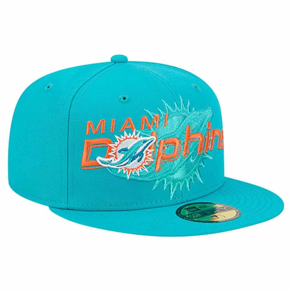 Overlap Wordmark 59FIFTY Fitted Hat - Miami Dolphins