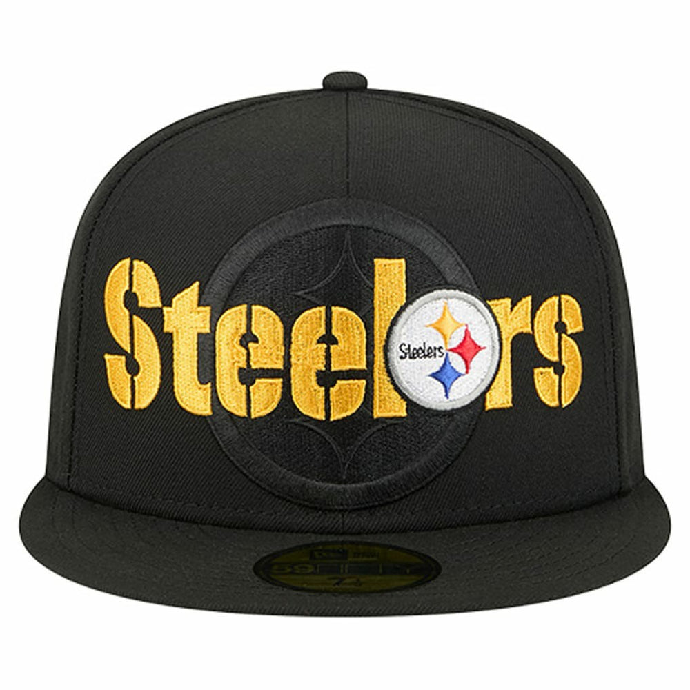 Overlap Wordmark 59FIFTY Fitted Hat - Pittsburgh Steelers