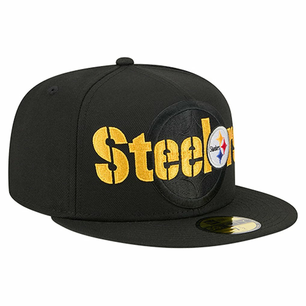 Overlap Wordmark 59FIFTY Fitted Hat - Pittsburgh Steelers