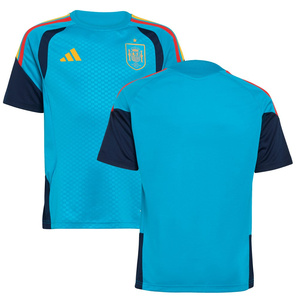 Spain National Team Youth FIFA x World Cup 2026 Tiro Training Jersey - Adidas Turquoise