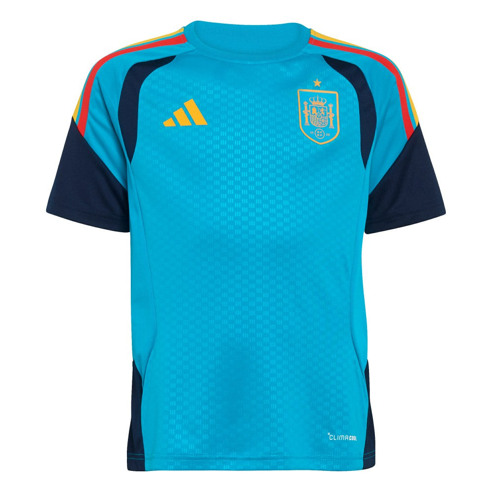 Spain National Team Youth FIFA x World Cup 2026 Tiro Training Jersey - Adidas Turquoise