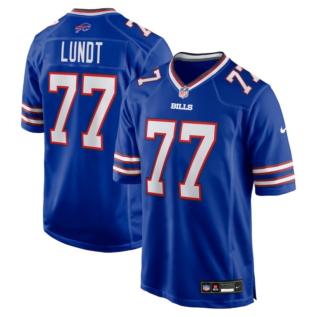 Chase Lundt  Team Game Jersey - Buffalo Bills