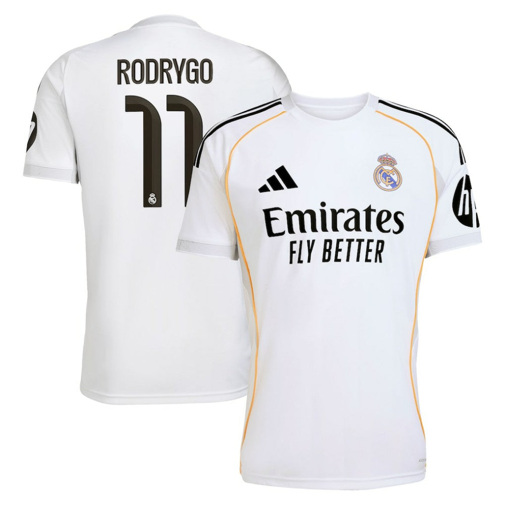 Rodrygo Real Madrid 2025/26 Home Replica Jersey - Adidas White
