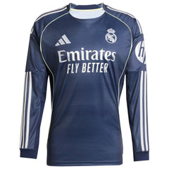 Vini Jr. Real Madrid 2025/26 Home Long Sleeve Replica Player Jersey - Adidas Blue