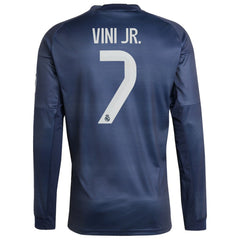 Vini Jr. Real Madrid 2025/26 Home Long Sleeve Replica Player Jersey - Adidas Blue