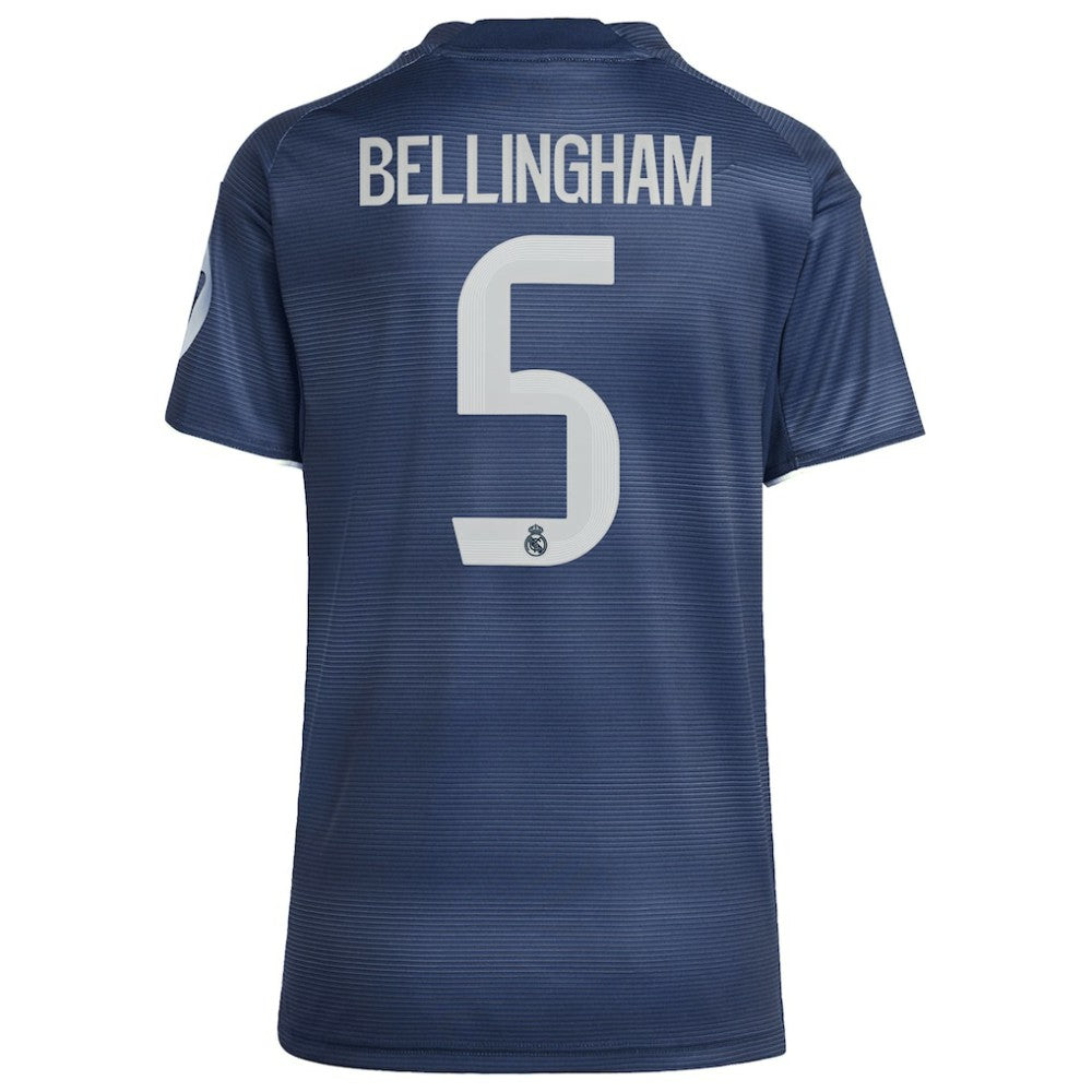 Jude Bellingham Real Madrid Women's 2025/26 Away Replica Player Jersey - Adidas Blue